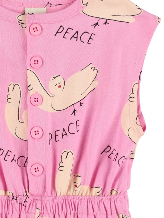 Jellymallow: Printed cotton overalls - Pink - kids-girls_1 | Luisa Via Roma