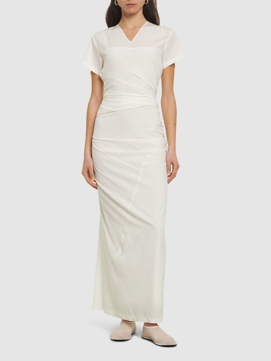 Proenza Schouler: Sidney viscose blend long dress - Beyaz - women_1 | Luisa Via Roma