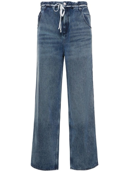 Isabel Marant: Jordy elastic waistband loose pants - 라이트 블루 - women_0 | Luisa Via Roma