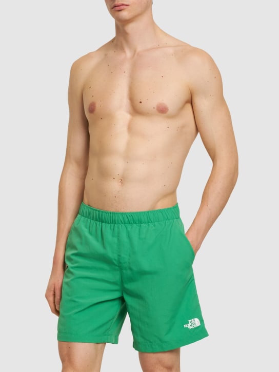 The North Face: Nylon swim shorts - Optic Emerald - men_1 | Luisa Via Roma