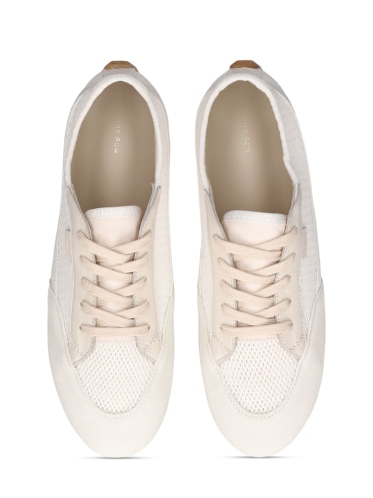 The Row: Bonnie canvas & suede sneakers - women_5 | Luisa Via Roma