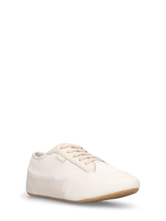 The Row: Bonnie canvas & suede sneakers - women_2 | Luisa Via Roma