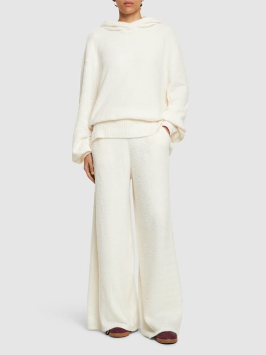 Weworewhat: Wide leg knitted pants - Beyaz - women_1 | Luisa Via Roma