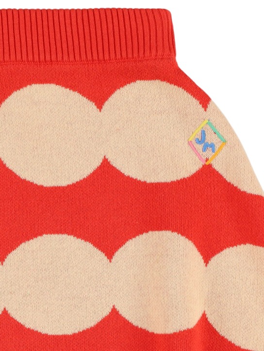 Jellymallow: Minifalda de punto de algodón - Rojo/Beige - kids-girls_1 | Luisa Via Roma