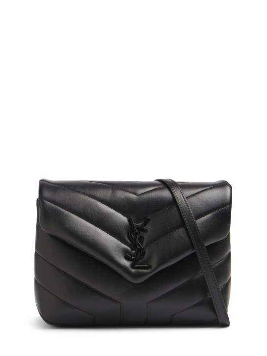 Saint Laurent: Toy Loulou leather shoulder bag - Black - women_0 | Luisa Via Roma