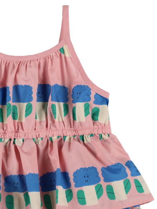 Jellymallow: Tiered cotton dress - Pembe - kids-girls_1 | Luisa Via Roma