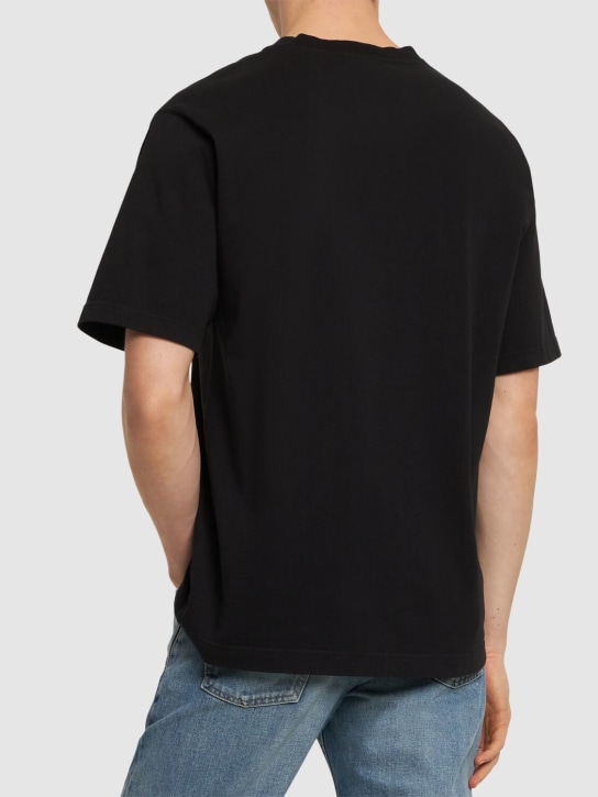 Dolce&Gabbana: Jersey crewneck t-shirt - Black - men_2 | Luisa Via Roma