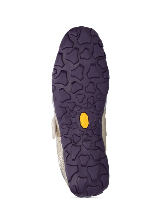 Wales Bonner: Printed croco metallic leather sneakers - men_4 | Luisa Via Roma