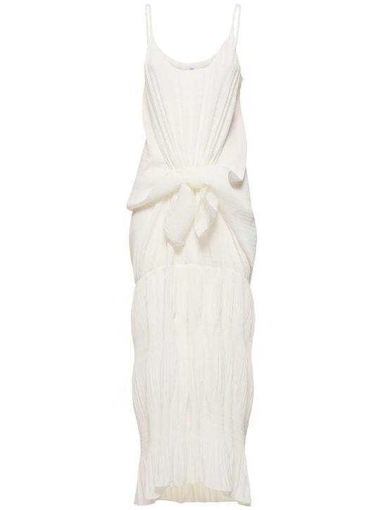 JW Anderson: Knot front long dress - Beyaz - women_0 | Luisa Via Roma
