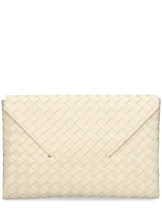 Bottega Veneta: Large Origami leather envelope pouch - String - women_0 | Luisa Via Roma
