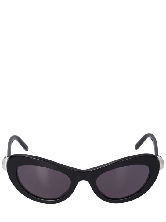 Givenchy: Gafas de sol redondas de acetato - Black/Smoke - women_0 | Luisa Via Roma