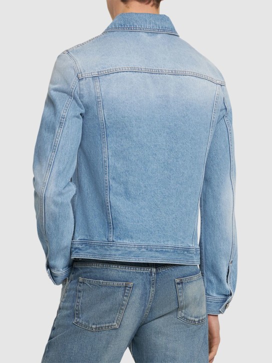 Versace: Stonewashed denim jacket - Washed Blue - men_2 | Luisa Via Roma