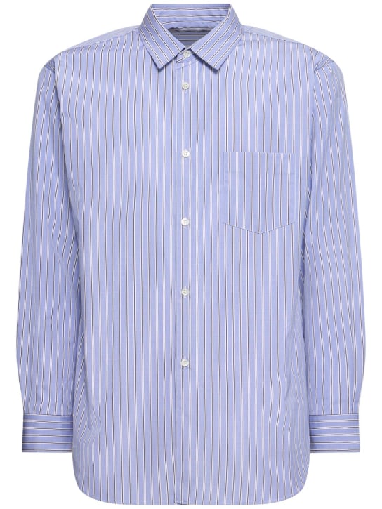 Comme des Garçons Shirt: Forever striped poplin shirt - Mavi - men_0 | Luisa Via Roma