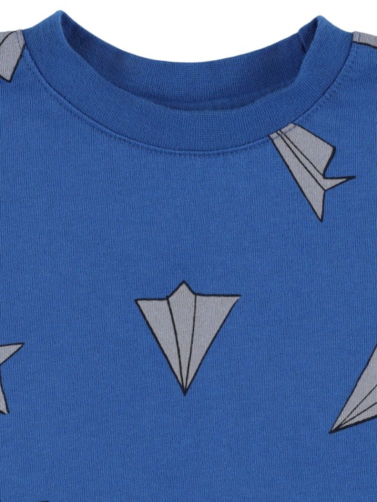 Jellymallow: 印花棉质平纹针织T恤 - 蓝色 - kids-boys_1 | Luisa Via Roma