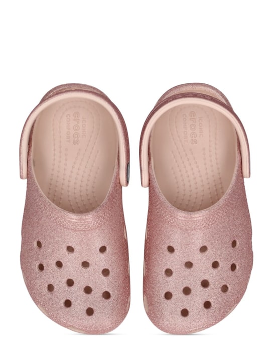 CROCS: Classic Clog glittered rubber crocs - Pink - kids-girls_1 | Luisa Via Roma