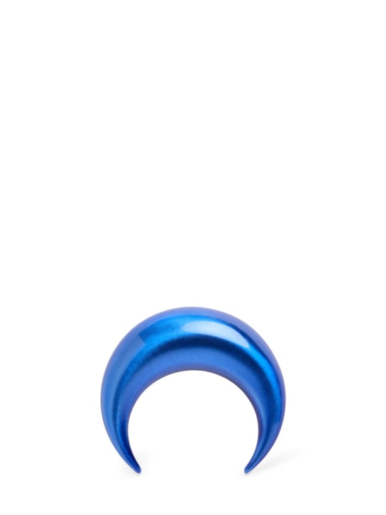 Marine Serre: Regenerated tin moon stud mono earring - Blue - women_0 | Luisa Via Roma