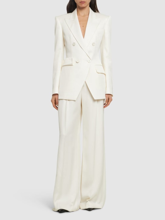 Alexander McQueen: Tailored viscose jacket - Ivory - women_1 | Luisa Via Roma