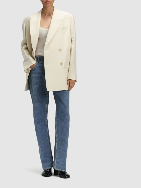 The Row: Cosima wool & silk twill jacket - Ivory - women_1 | Luisa Via Roma