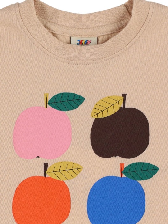 Jellymallow: T-shirt en jersey de coton - Beige - kids-girls_1 | Luisa Via Roma