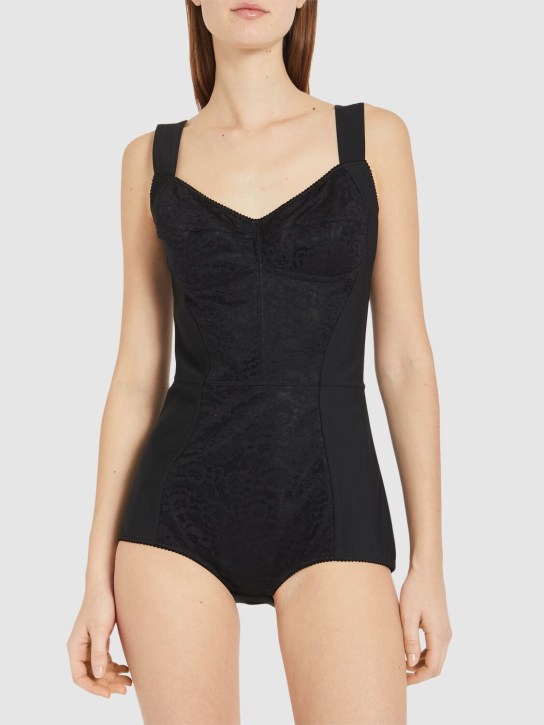 Dolce&Gabbana: Lace bodysuit - Black - women_1 | Luisa Via Roma