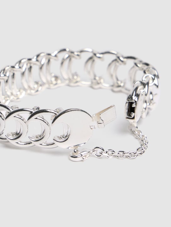 Marine Serre: Regenerated tin moon chain bracelet - Gümüş - women_1 | Luisa Via Roma