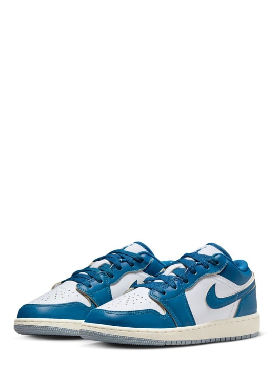 Nike: Sneakers bajas Air Jordan 1 - Blanco/Azul - kids-boys_1 | Luisa Via Roma