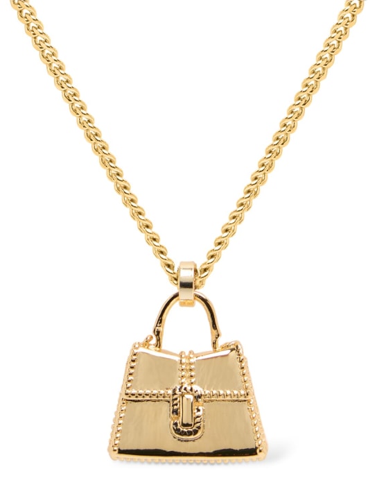 Marc Jacobs: St Marc cubic zirconia pendant necklace - Gold - women_0 | Luisa Via Roma