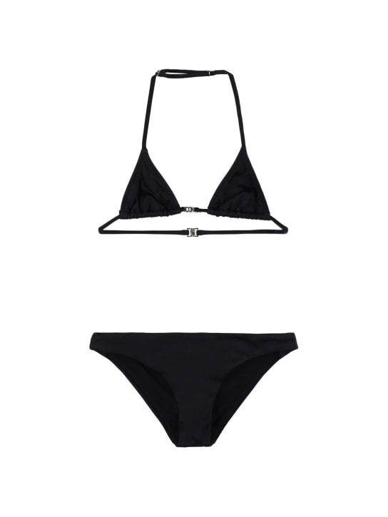Dsquared2: Bikini en lycra Icon - Noir - kids-girls_0 | Luisa Via Roma