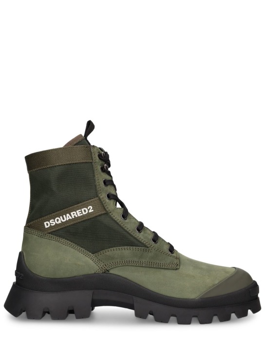 Dsquared2: Tank combat ankle boots - Asker yeşili - men_0 | Luisa Via Roma