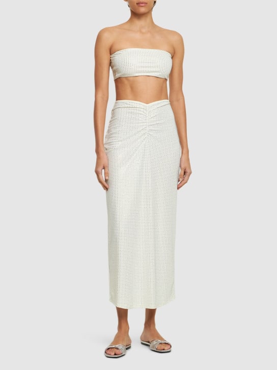 Weworewhat: Embellished midi skirt - Beyaz - women_1 | Luisa Via Roma