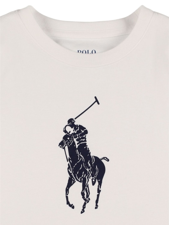 Ralph Lauren: T-shirt & short en jersey de coton imprimé - kids-boys_1 | Luisa Via Roma