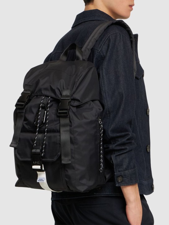 A.P.C.: Nylon backpack - Siyah - men_1 | Luisa Via Roma