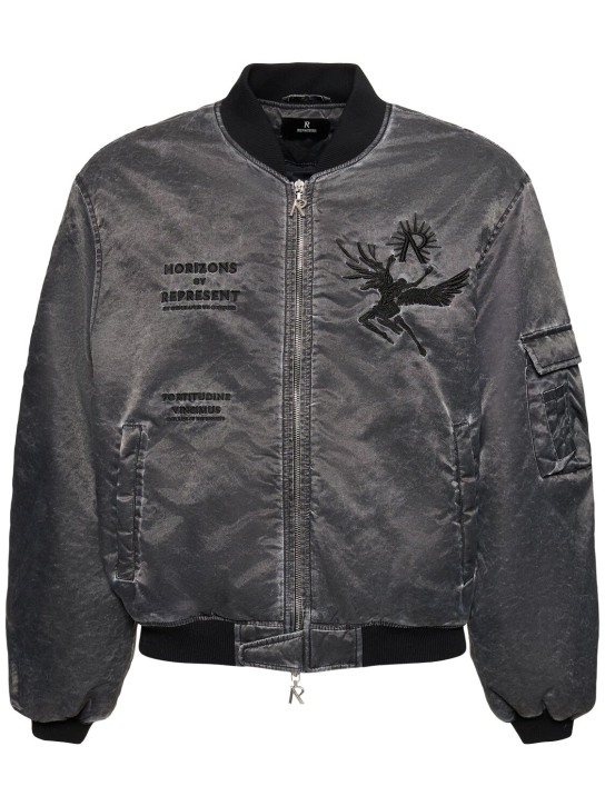 Represent: Horizons Flight bomber jacket - Jet Black - men_0 | Luisa Via Roma
