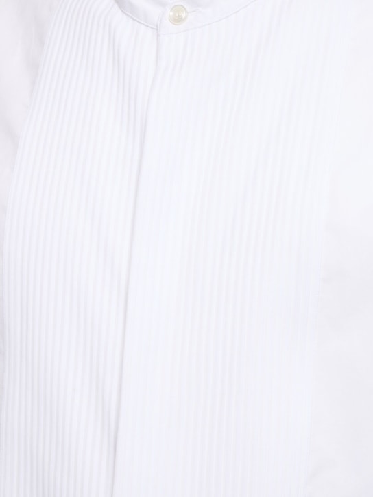 Giorgio Armani: Camicia in cotone con plastron - men_3 | Luisa Via Roma