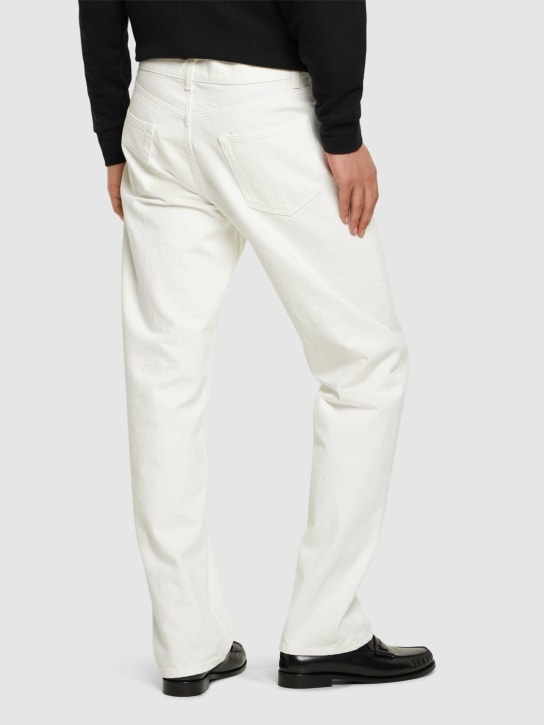 The Row: Burt Jean cotton jeans - White - men_2 | Luisa Via Roma