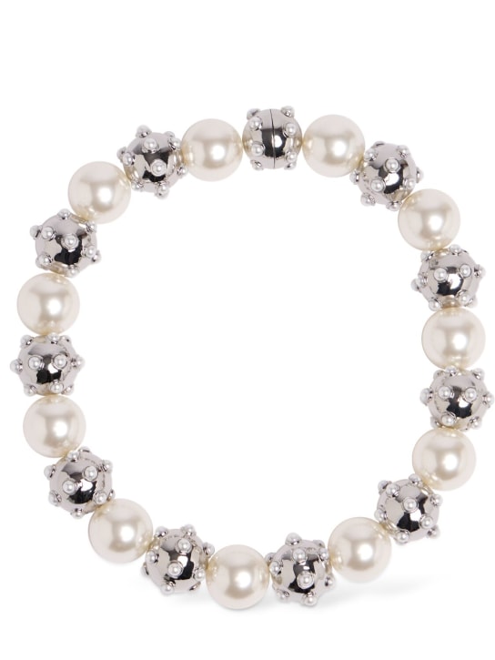Marc Jacobs: Halskette mit Perlenimitat „Dot“ - Weiß/Silber - women_0 | Luisa Via Roma