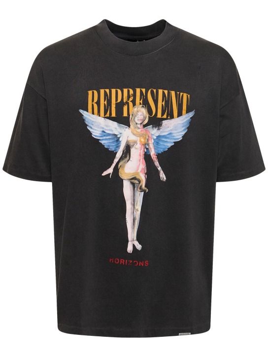 Represent: Reborn Tシャツ - エイジドブラック - men_0 | Luisa Via Roma