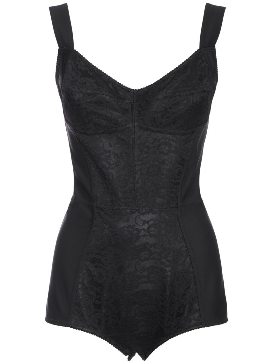 Dolce&Gabbana: Body in pizzo - Nero - women_0 | Luisa Via Roma