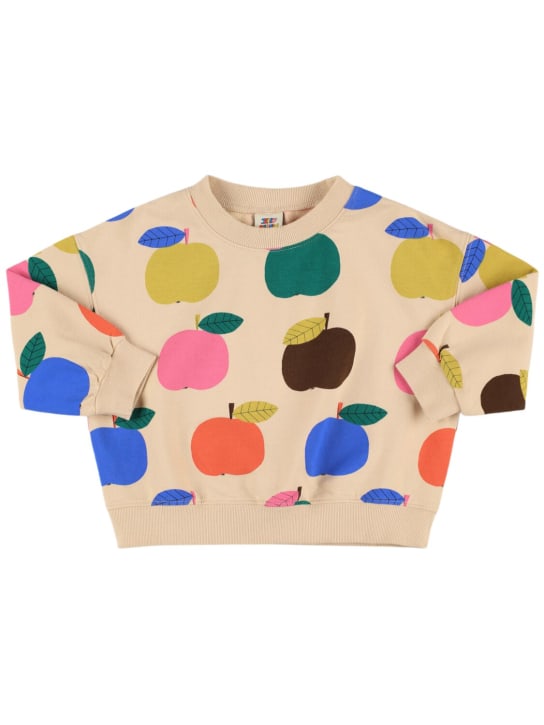Jellymallow: Cotton crewneck sweatshirt - Beige - kids-girls_0 | Luisa Via Roma