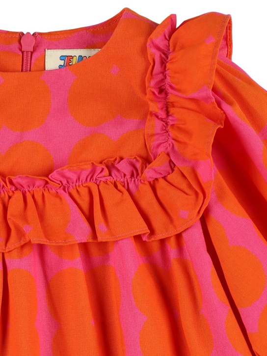 Jellymallow: Clover cotton dress - Fuşya - kids-girls_1 | Luisa Via Roma