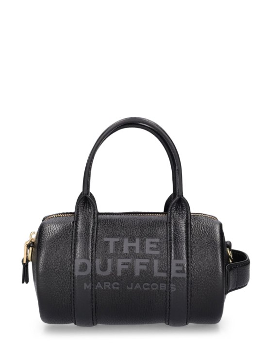 Marc Jacobs: Sac en cuir The Mini Duffle - Noir - women_0 | Luisa Via Roma