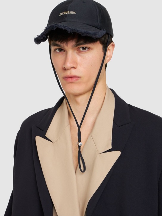 Jacquemus: La Casquette Artichaut cotton hat - Navy - men_1 | Luisa Via Roma
