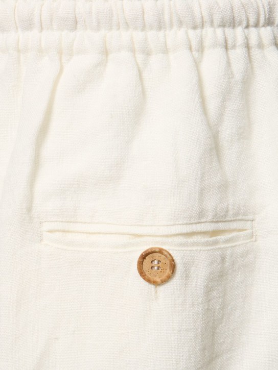 Commas: Pantalon large en lin - Blanc - men_1 | Luisa Via Roma
