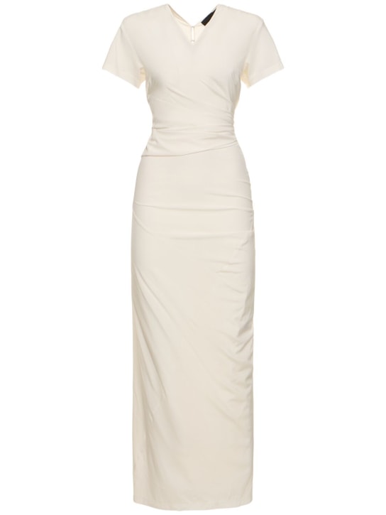 Proenza Schouler: Sidney viscose blend long dress - Beyaz - women_0 | Luisa Via Roma