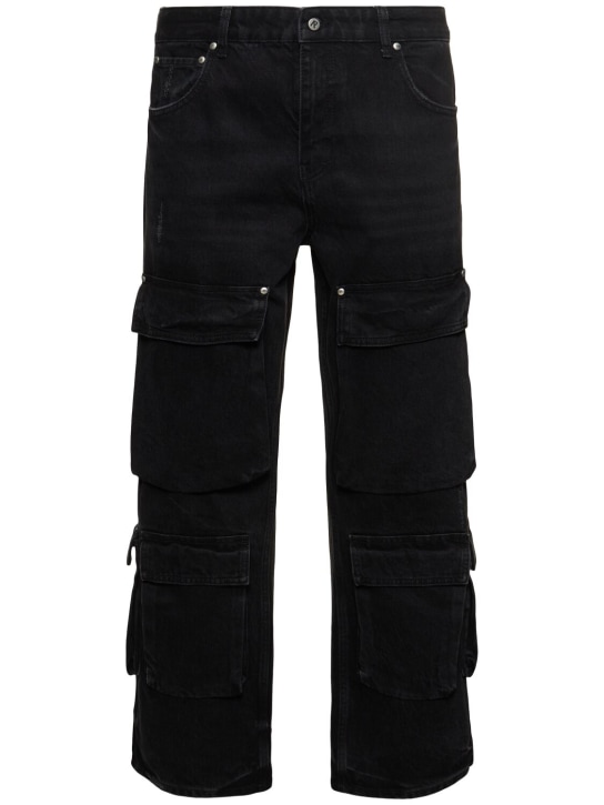 Represent: Jeans cargo de denim de algodón - Negro - men_0 | Luisa Via Roma