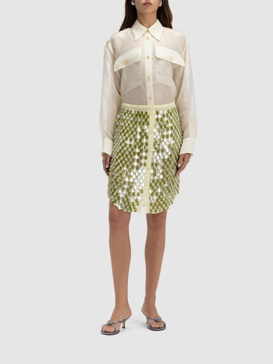 Dries Van Noten: Georgette mini skirt - women_1 | Luisa Via Roma