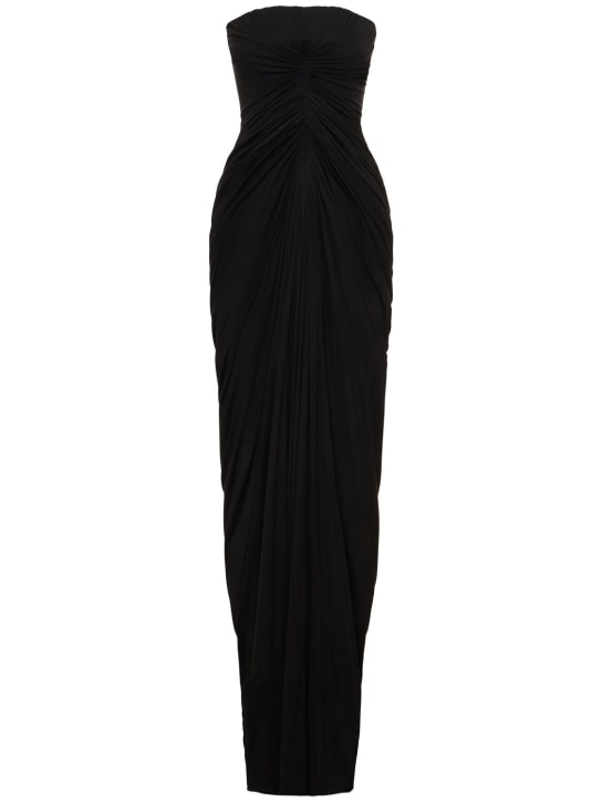 Rick Owens: Radiance cotton bustier dress - Black - women_0 | Luisa Via Roma