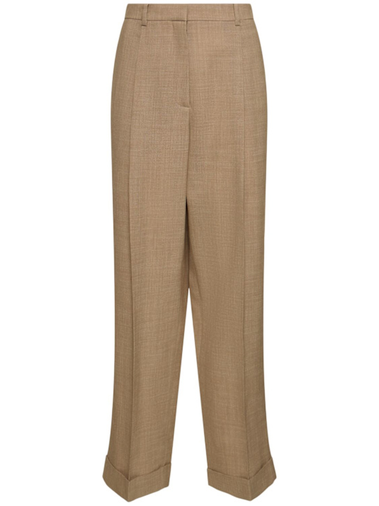 The Row: Tor wool straight pants - women_0 | Luisa Via Roma