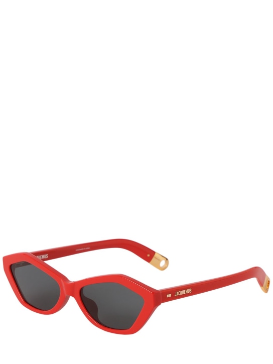 Jacquemus: Les Lunettes Bambino acetate sunglasses - Red - men_1 | Luisa Via Roma