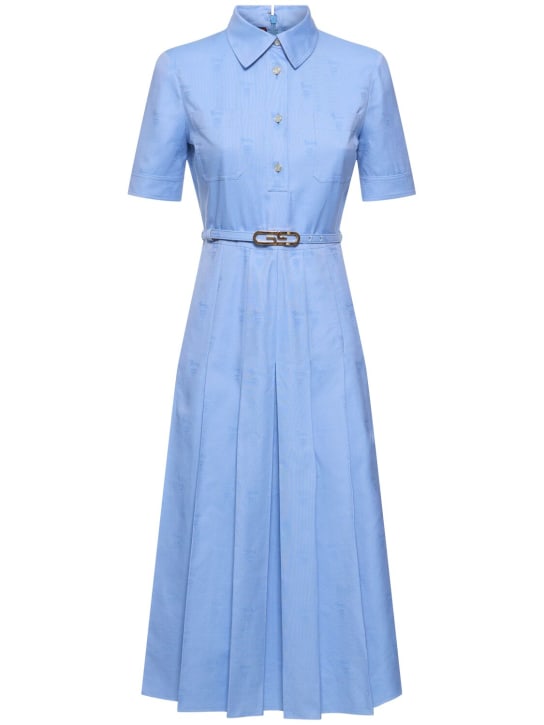 Gucci: Oxford cotton dress - Light Blue - women_0 | Luisa Via Roma